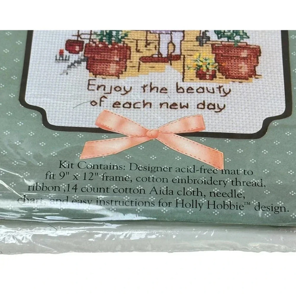 Holly Hobbie Counted Cross Stitch Kit Enjoy the Beauty Each Day Vintage Sealed - Picture 3 of 4
